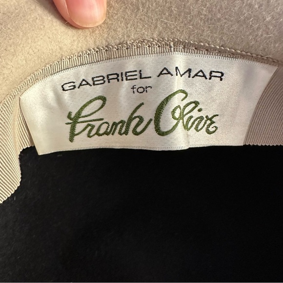 Gabriel Amar for Frank Olive Black and Tan Felt Statement Hat main image 6